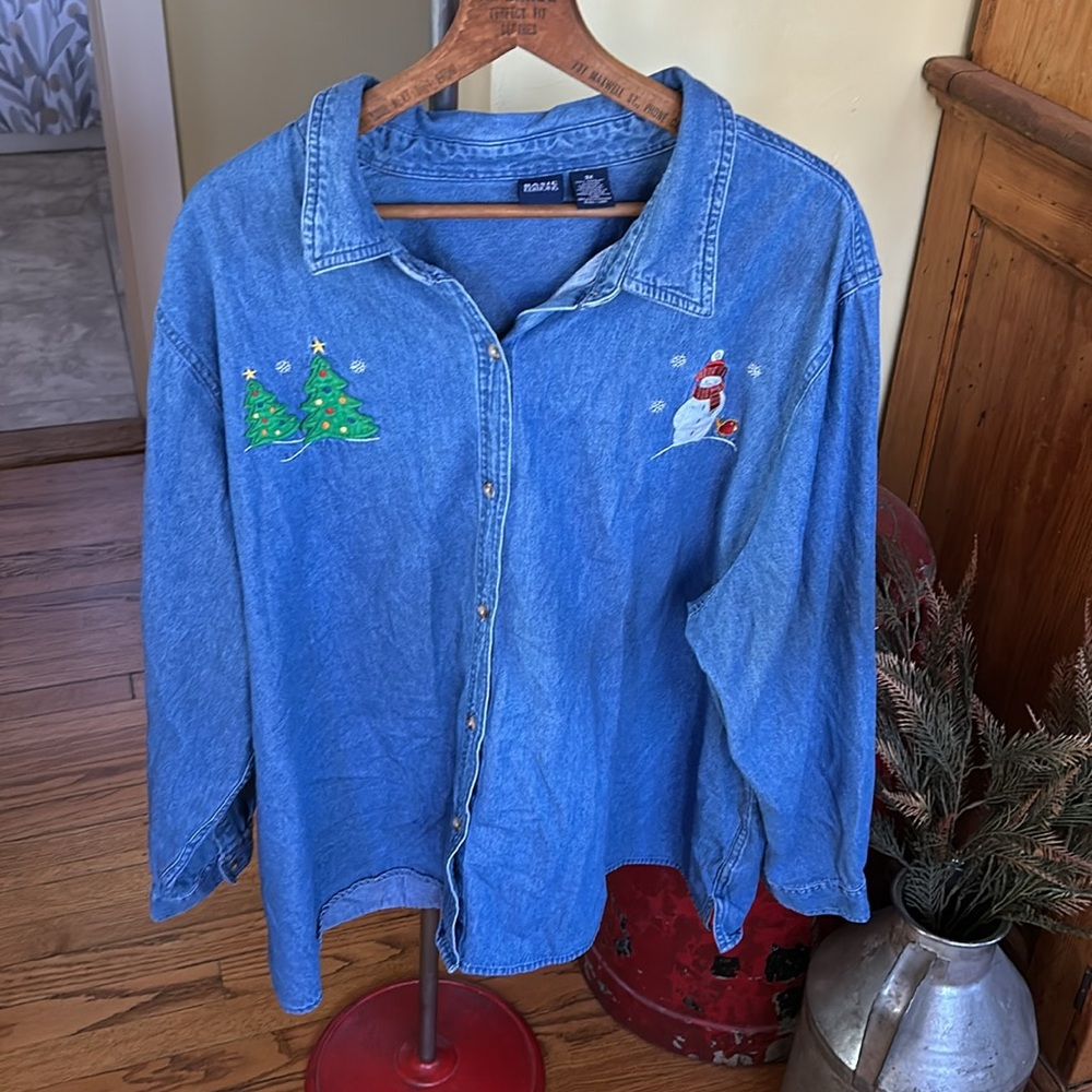 Vintage Basic Editions 3x Denim Winter Button Dow… - image 6